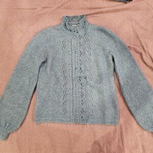 Sezane Angie Cardigan Peacock Blue - Size XXS